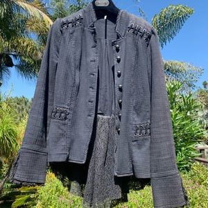 free people blazer lace jacket